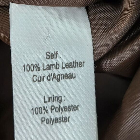 Marissa Webb Pants Womens 2 Brown Lamb Leather Cropped Straight Leg High-Rise - Picture 8 of 16